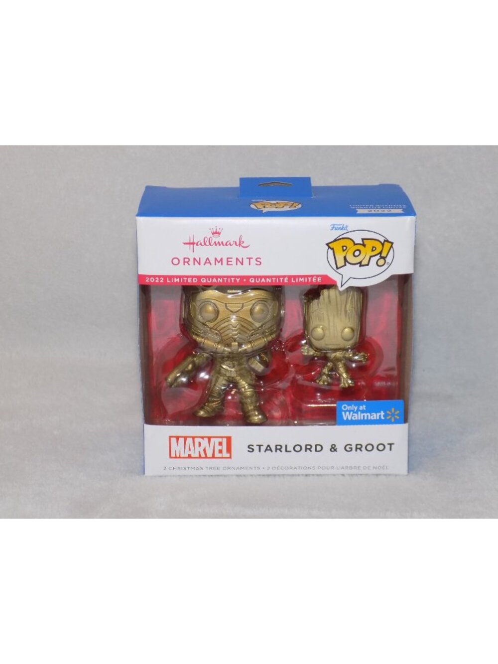 Hallmark Funko POP Marvel GOLD CHASE Starlord Groot Ornament 2022 Christmas